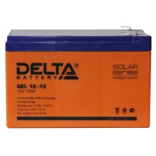 Гелевая Аккумуляторная батарея Delta GEL 12-15 (12V / 15Ah)